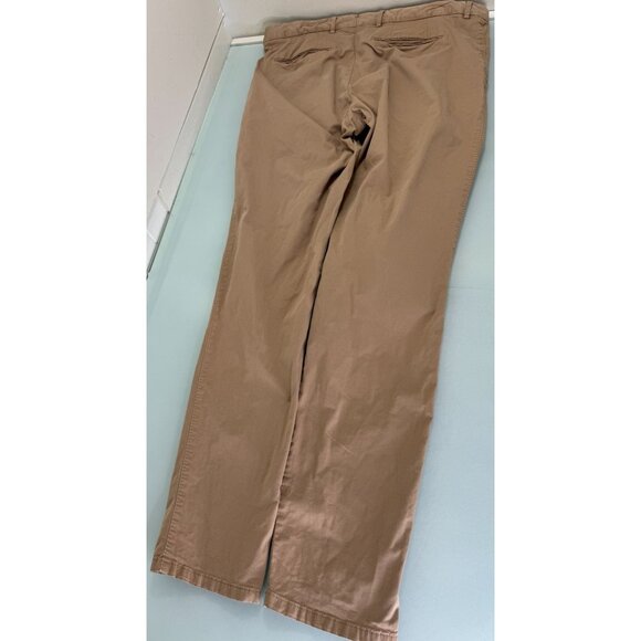 SUITSUPPLY Porto Novo Pants Mens 36x33 Pure Cotton Khaki Chinos Tan Beige - Picture 2 of 10